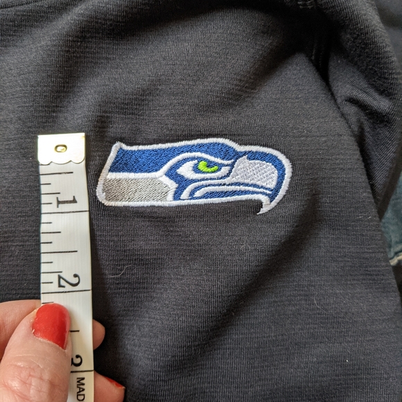 (Nike) Golf Black Seahawks Thumbhole Hoodie Large - Picture 11 of 12